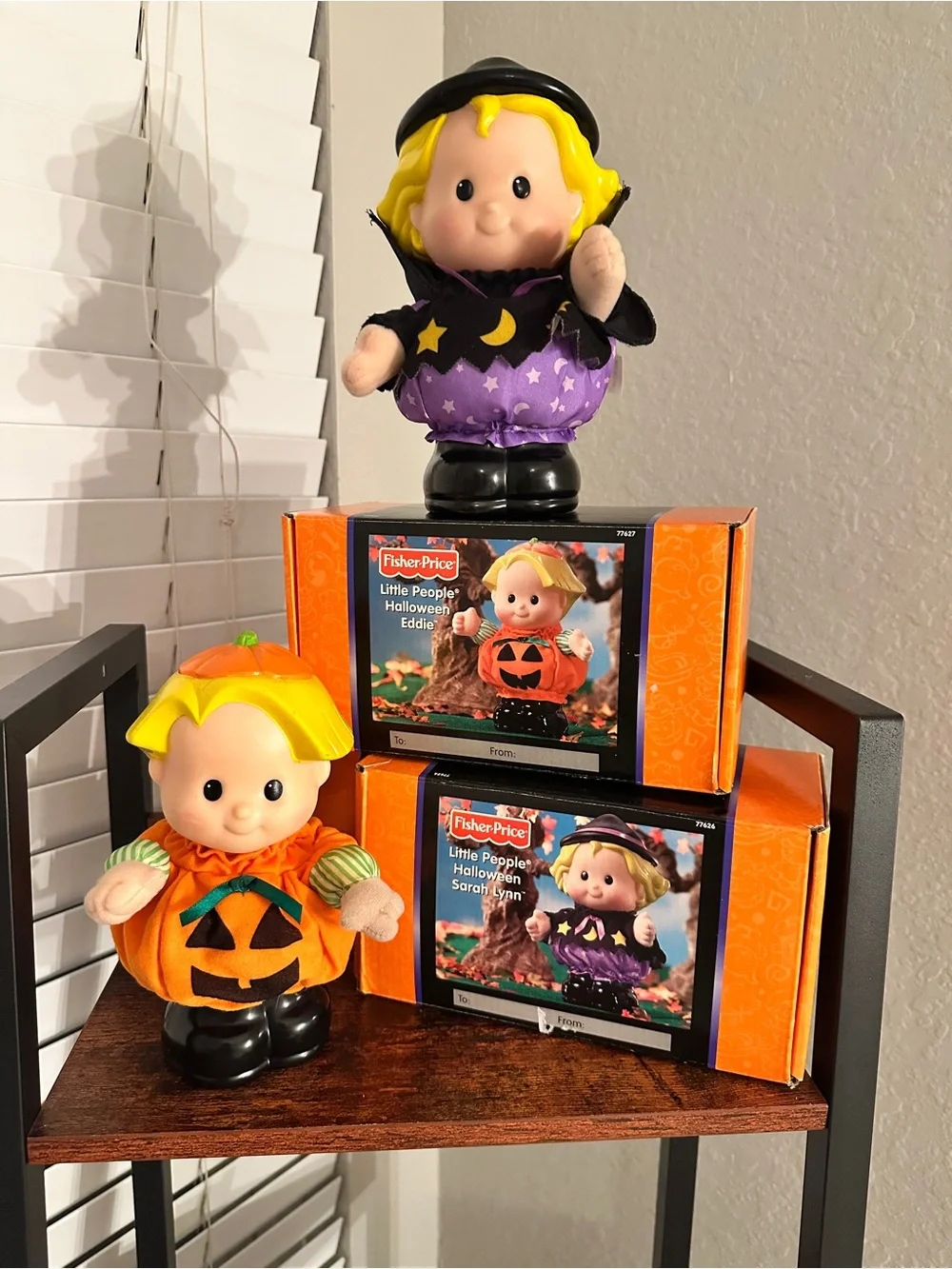 Fisher Price Little People Spooky Sound Halloween Sarah Lynn Witch Pumpkin Eddie
